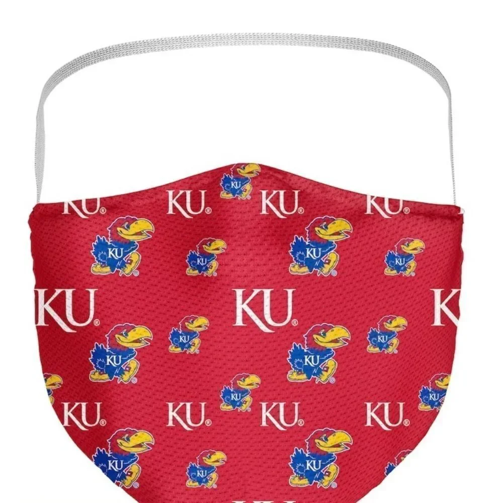 New in Package KANSAS JAYHAWKS NCAA Face Covering Mask Masks Set of 3
